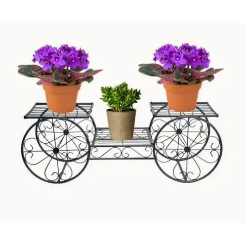 50 Inch Iron Parisian Cart Plant Stand
